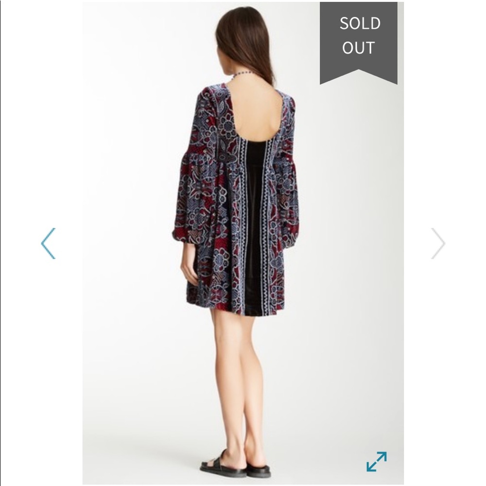 Free People Oh-So Easy Velvet  Babydoll Dress XS - Picture 8 of 8